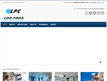 Tablet Screenshot of lanprosinc.com